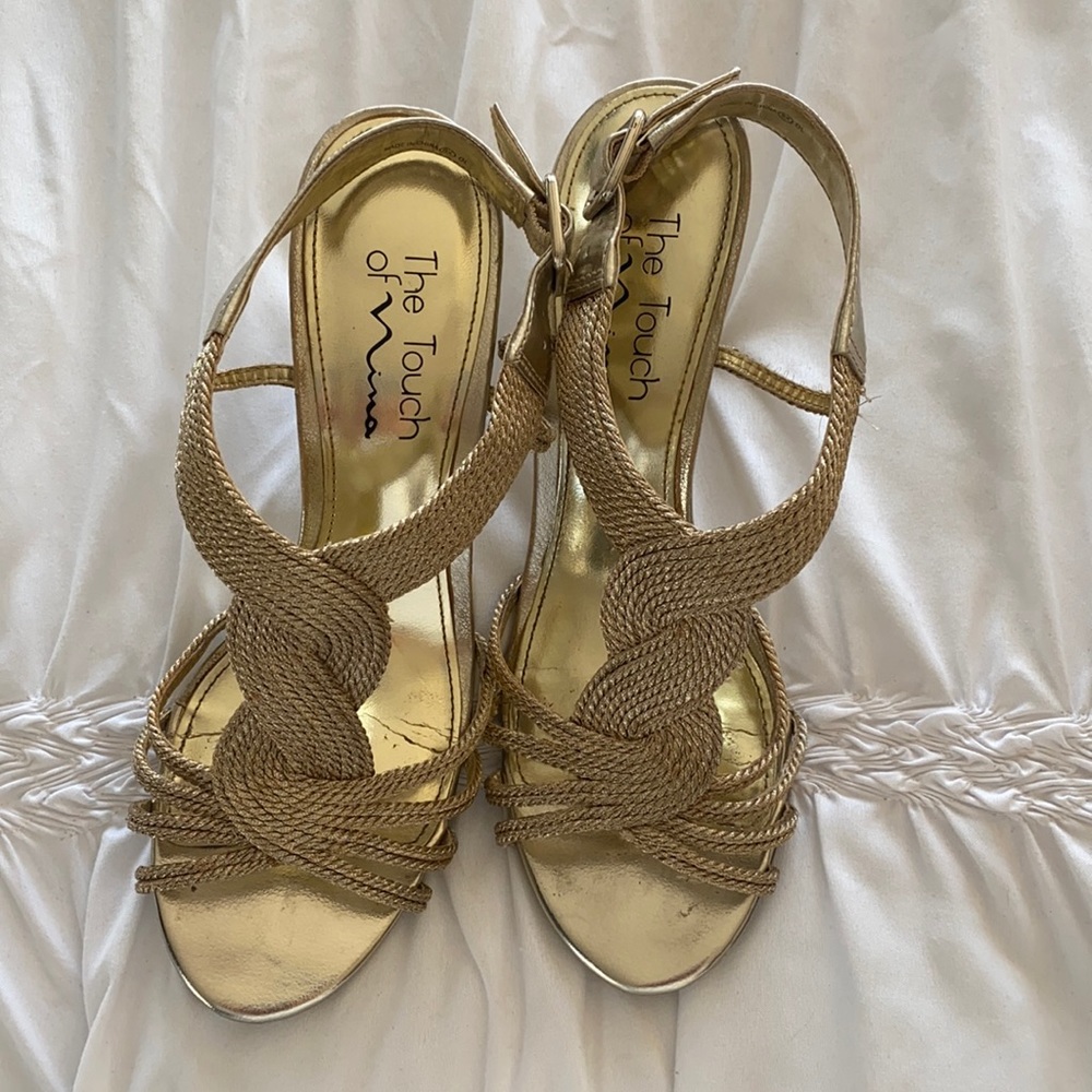Gold Nina Shoes